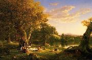 Thomas Cole Picnic oil painting on canvas
